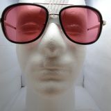 Gafas estilo Tony Stark steampunk color rojo