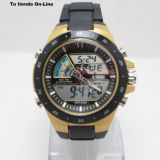 Reloj Análogo Digital Skmei 1016 Con Aplicaciones Doradas