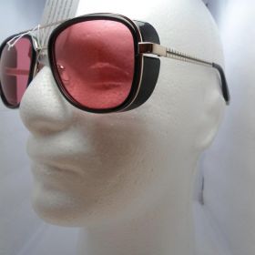 Gafas estilo Tony Stark steampunk color rojo