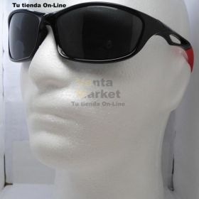 Gafas Shengmehiyu N097 lente negro y marco negro con rojo