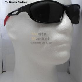 Gafas Shengmehiyu N097 lente negro y marco negro con rojo