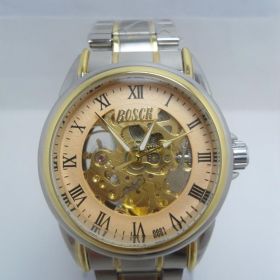 Reloj Automático Bosck Acero Inxoidable Esfera Dorada