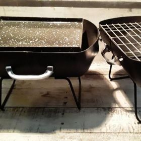 Braseros con Parrilla y Bandeja Enlozada (miniPARRILLAS)